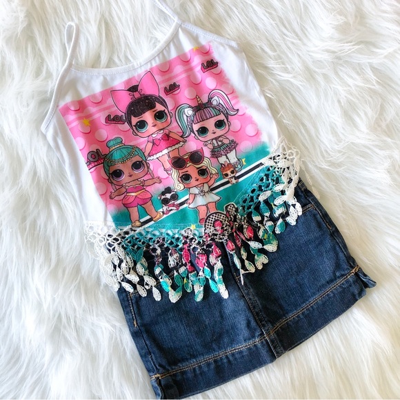 Bundle 5pc 4T Toddler Girls Top & Bottoms - Picture 3 of 5